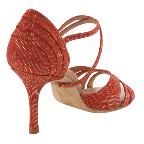 Rummos Ladies Latin Dance Shoes Elite Paris 548 - Material: Leather - Colour: Dark Tan Shiny - Width: Normal - Heel: 80E Stiletto - Size: EUR 38