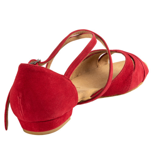 Rummos Mulheres Sapatos de Dança Lola - Nobuk Vermelho - Normal - 20 Block - EUR 38,5