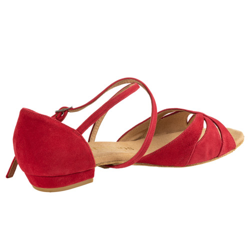 Rummos Damen Tanzschuhe Lola - Nubuck Rot - Normal - 20 Block - EUR 38.5