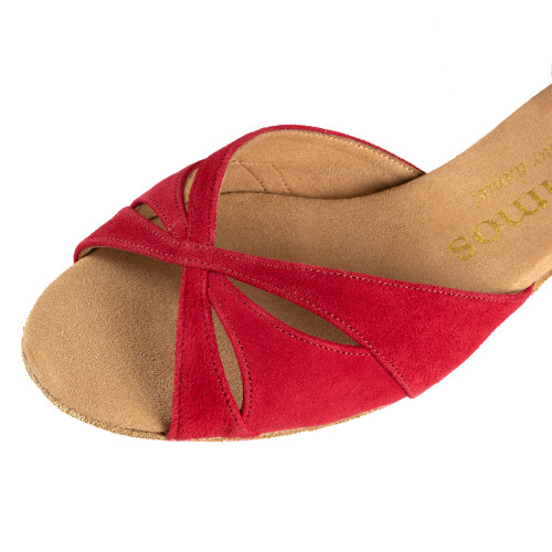 Rummos Mulheres Sapatos de Dança Lola - Nobuk Vermelho - Normal - 20 Block - EUR 38,5