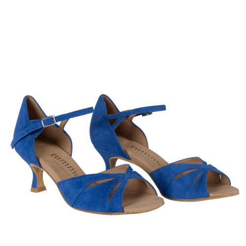 Rummos Mulheres Sapatos de Dança R385 - Nobuk Royal Azul - 5 cm