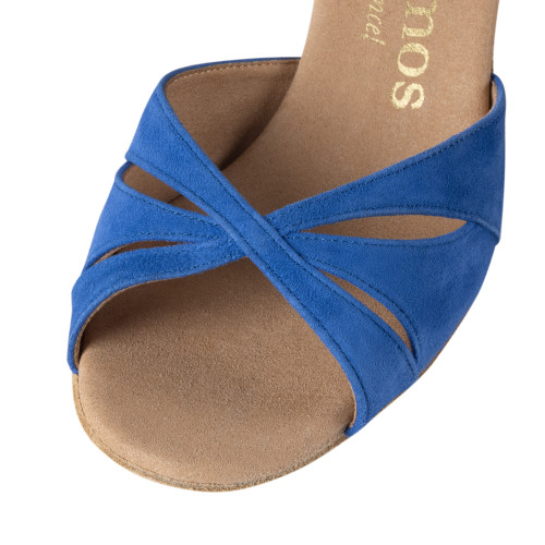 Rummos Mulheres Sapatos de Dança R385 - Nobuk Royal Azul - 5 cm