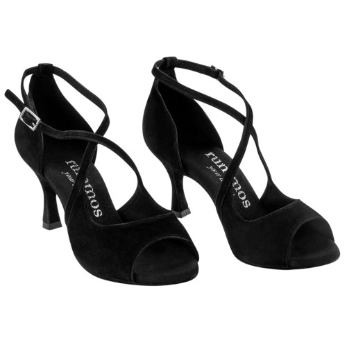 Rummos Mulheres Sapatos de Dança R545 - Nobuk Preto - 6 cm