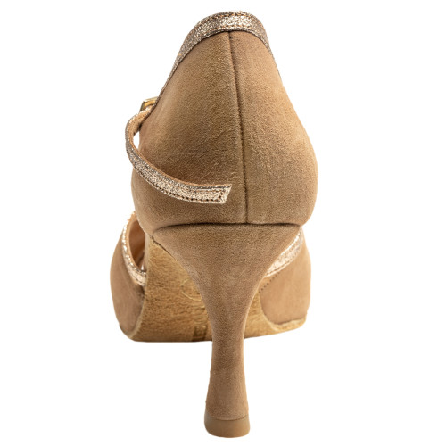 Rummos Damen Tanzschuhe R550 - Nubuck/Gold - 6 cm