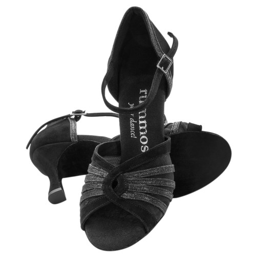 Rummos Women´s dance shoes R563 - Nubuck/Glitter - 6 cm