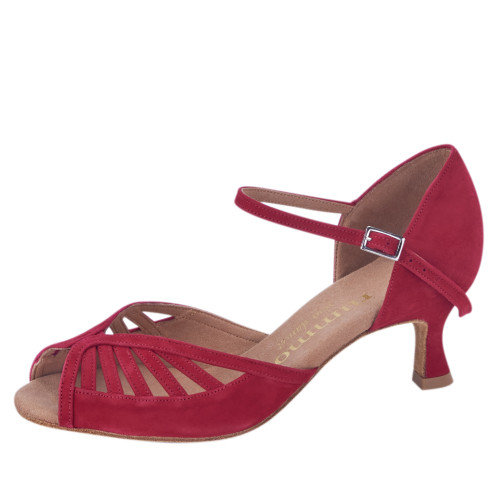 Rummos Damen Tanzschuhe Stella - Nubuck Rot - 5 cm