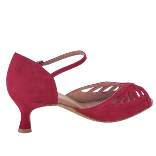 Rummos Donne Scarpe da Ballo Stella - Nubuck Rosso - 5 cm