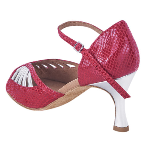 Rummos Women´s dance shoes Stella - Leather Red/Silver - 6 cm