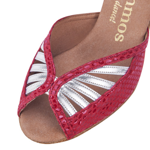 Rummos Women´s dance shoes Stella - Leather Red/Silver - 6 cm