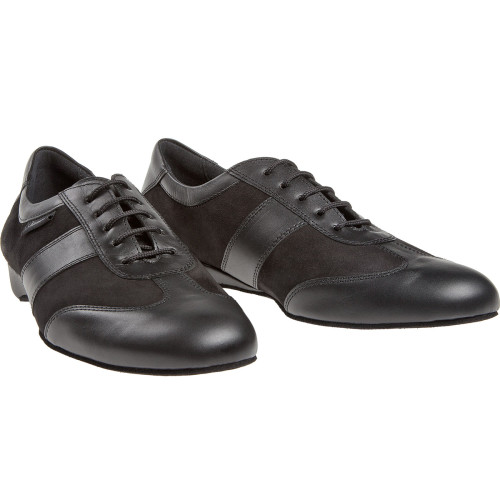 Diamant Homens Ballroom Sneakers 123-225-070 - Pele/Camurça Preto - Salto em cunha - Tamanho: UK 8