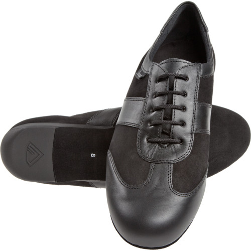 Diamant Homens Ballroom Sneakers 123-225-070 - Pele/Camurça Preto - Salto em cunha - Tamanho: UK 8