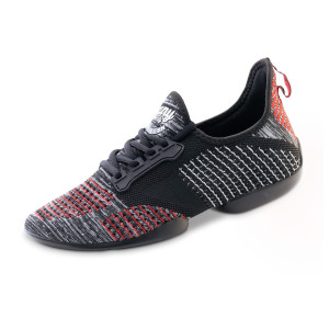 Anna Kern Homens Dance Sneakers 4015 Pureflex - Vermelha/Cinza - Sola de ténis  - Größe: UK 7,5
