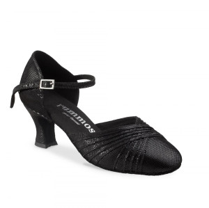 Rummos Women´s dance shoes R346 - Leather Black - 4 cm