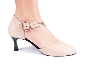 Portdance Mulheres Sapatos de Dança PD126 - Rosa Nubuck - 5,5 cm