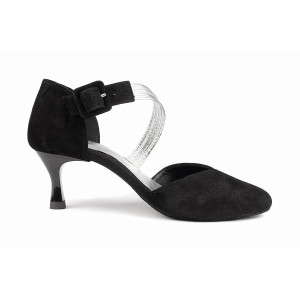 PortDance Damen Tanzschuhe PD126 - Schwarz/Silber