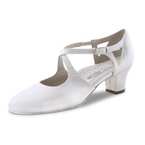 Werner Kern Femmes Chaussures de Danse / Chaussures de Mariage Gala 4,5 - Satin Blanc - 4,5 cm [UK 5 - B-Ware]