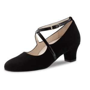 Werner Kern Femmes Chaussures de Danse Tabea - Suéde Noir - 4,5 cm  - Größe: UK 4,5