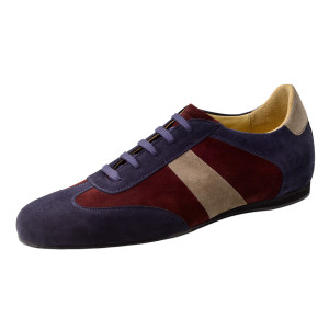 Werner Kern Homens Sapatos de dança Bari - Azul/Vermelha/Bege  - Größe: UK 10,5