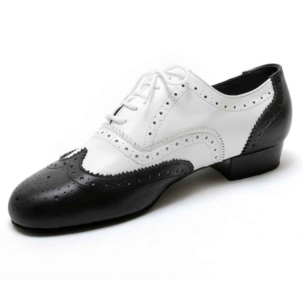 black and white ballroom shoes